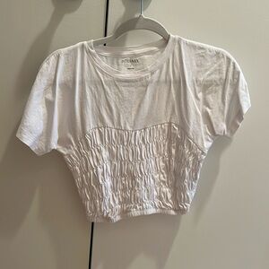 Intermix crop tee